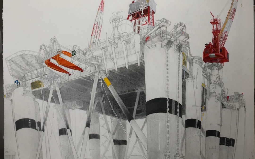 Well-Safe Guardian, Port of Nigg, February 2020, working drawing, 585 x 660 mm