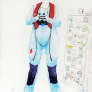 Bird woman, University of Aberdeen Research Station, Cromarty Bird woman, University of Aberdeen Research Station, Cromarty