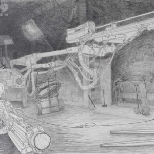 Boomer, repair workshop, Mt Lyell Boomer, repair workshop, Mt Lyell