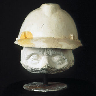 Plaster head, central figure Plaster head, central figure